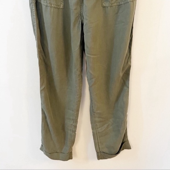 Treasure & Bond Nordstrom Paperbag Ankle Fit Pants Size 8 Olive Green NEW Chino - Picture 10 of 10